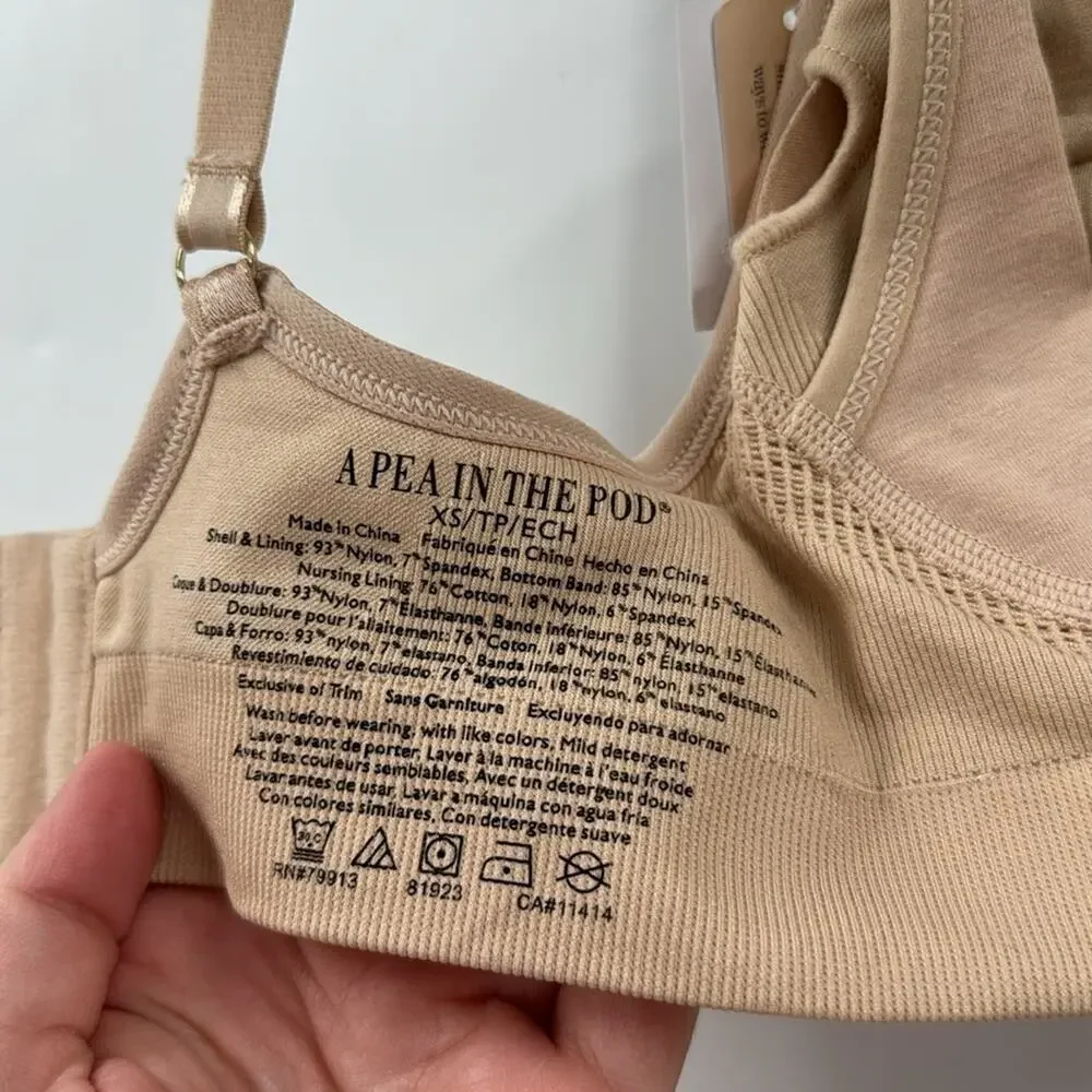 NWT A Pea in the pod nude seamless Bra